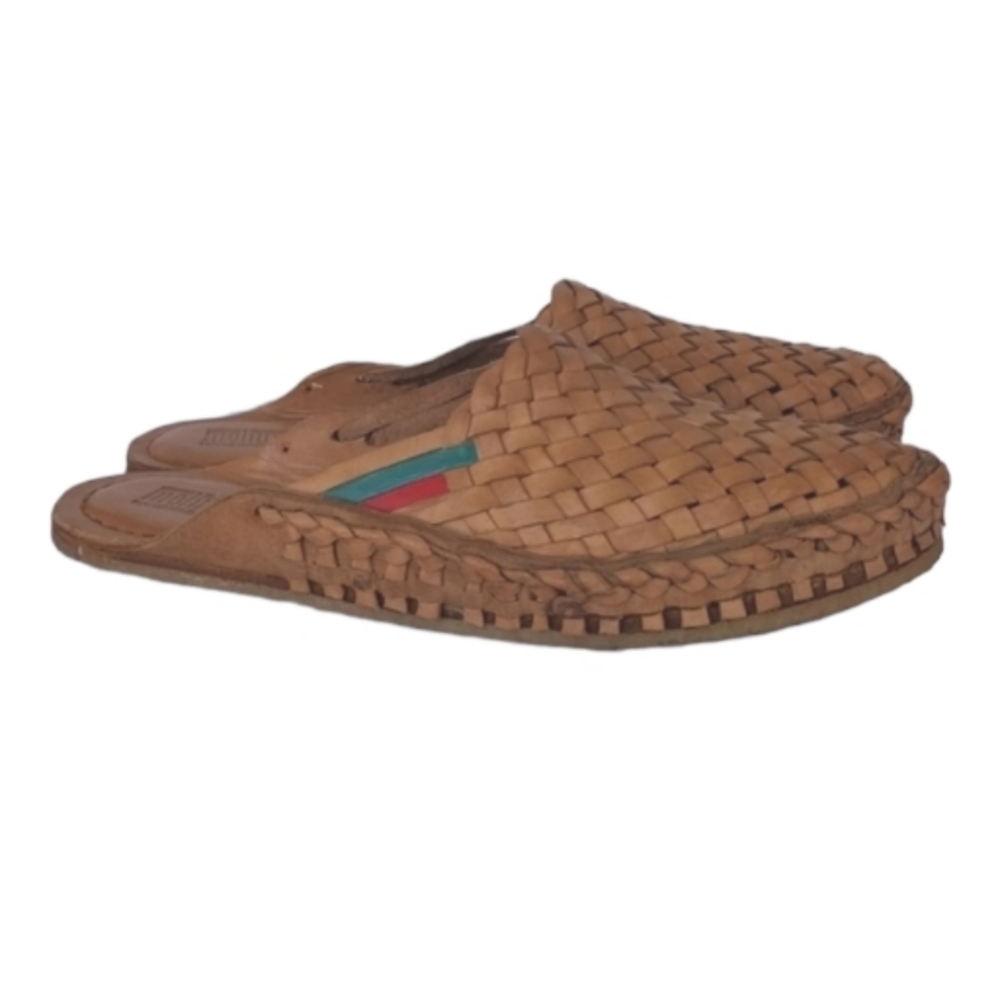 New Mohinders Handmade Woven Leather Mules Women’s sz 10